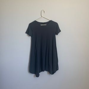 Gray Flowy Tshirt Dress